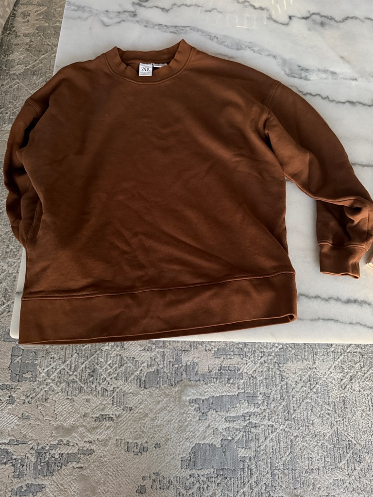 Zara Men’s Brown Crewneck Sweater